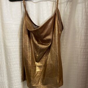Zara Shimmering Gold Camisole Top